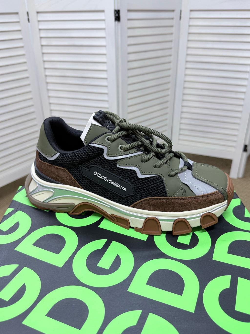 Dolce & Gabbana DG Silk Calfskin & Nubuck Casual Sneakers