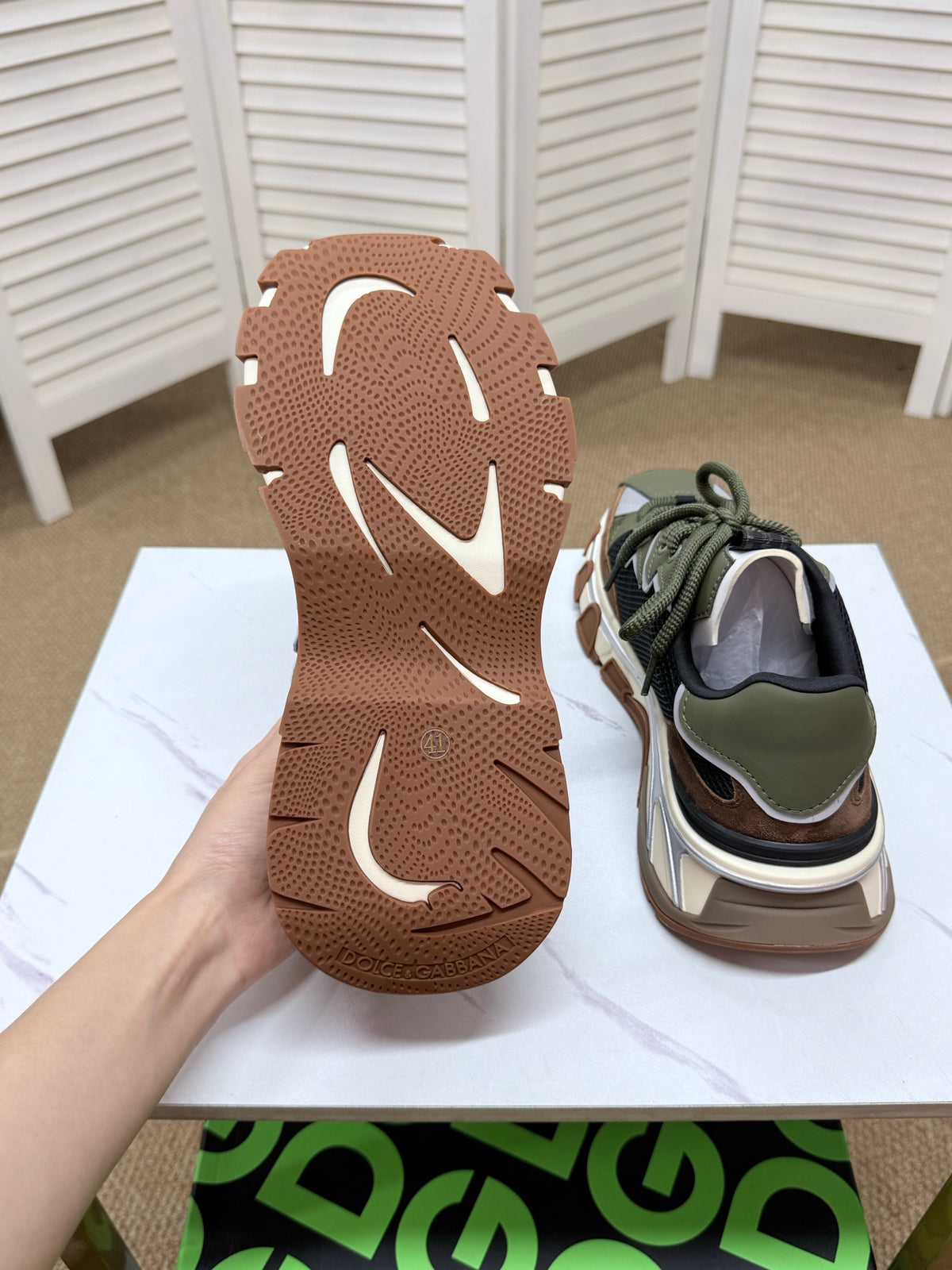 Dolce & Gabbana DG Silk Calfskin & Nubuck Casual Sneakers