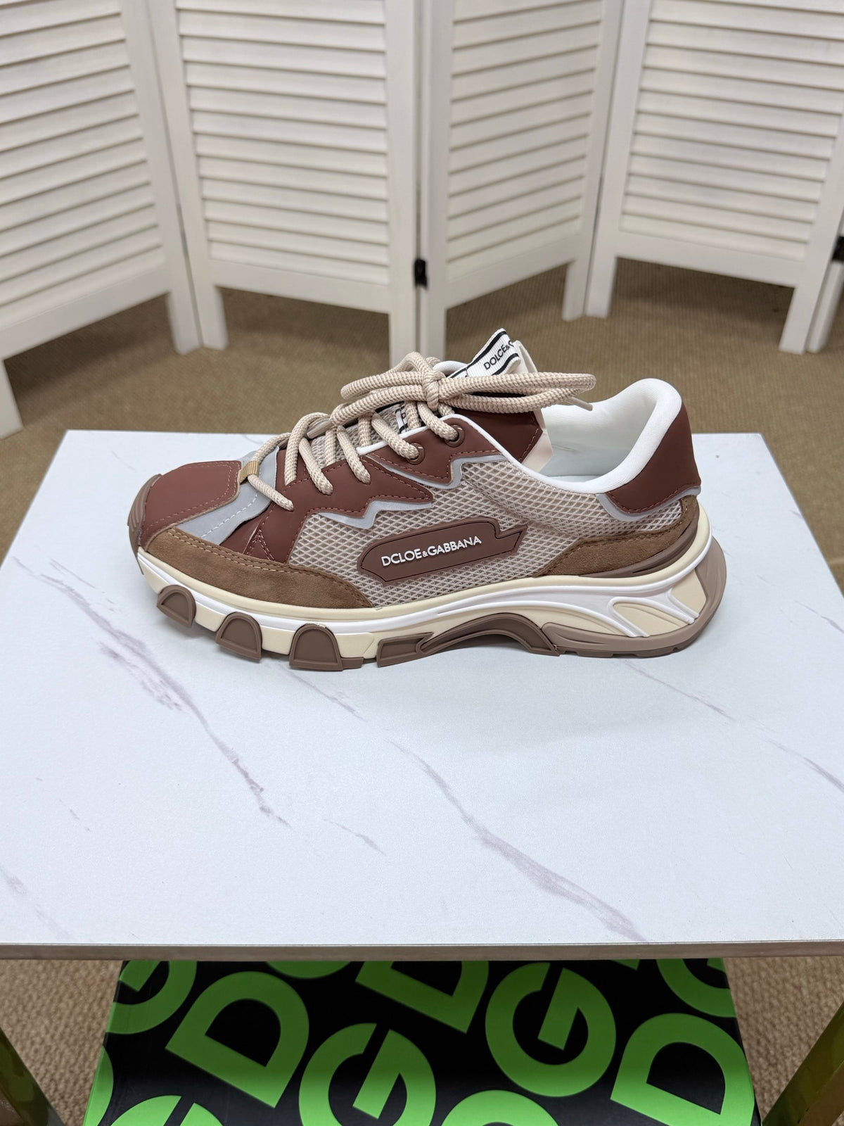 Dolce & Gabbana DG Silk Calfskin & Nubuck Casual Sneakers