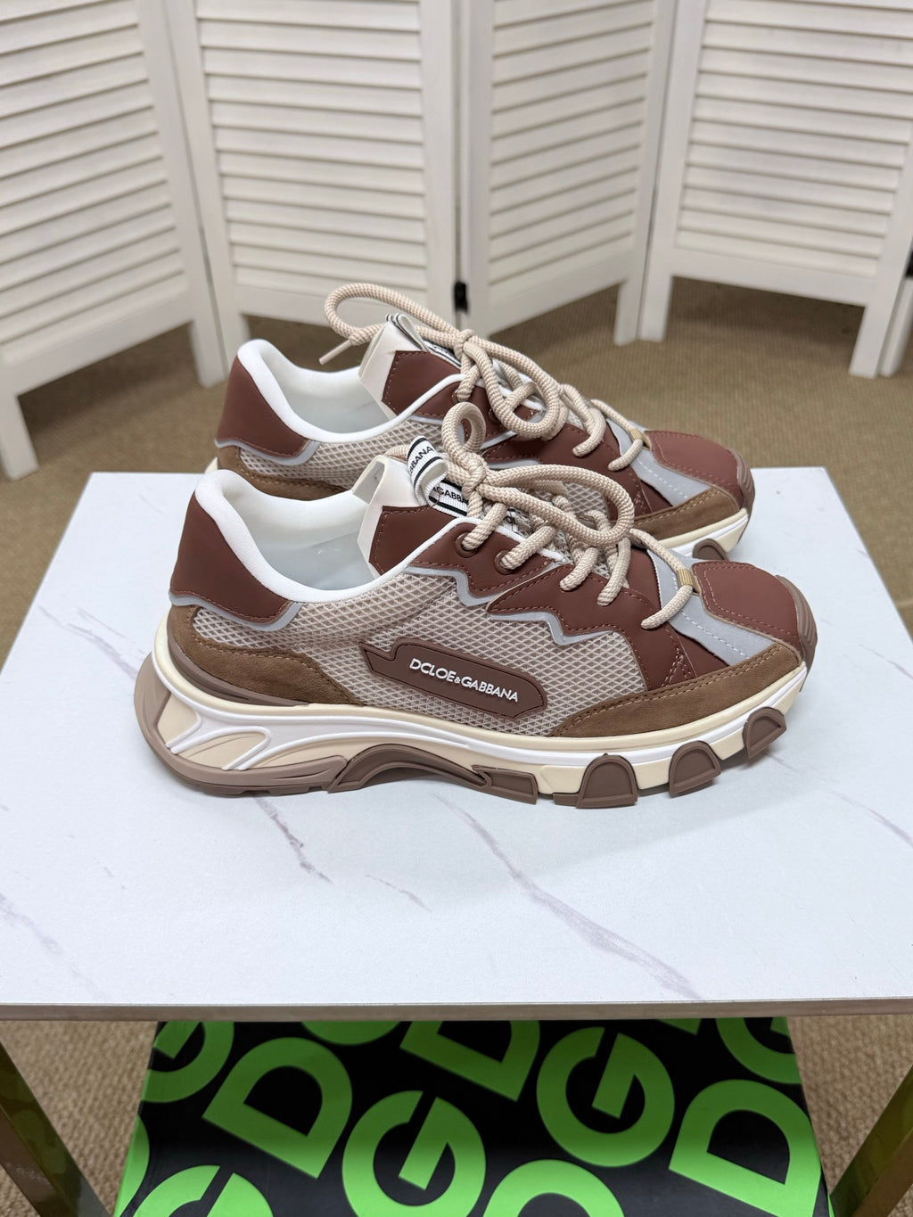 Dolce & Gabbana DG Silk Calfskin & Nubuck Casual Sneakers