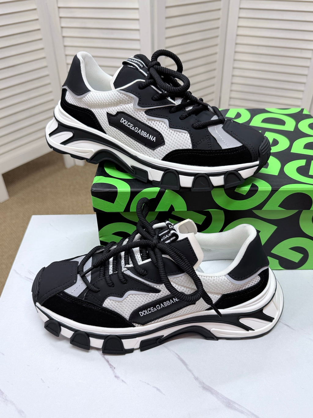 Dolce & Gabbana DG Silk Calfskin & Nubuck Casual Sneakers