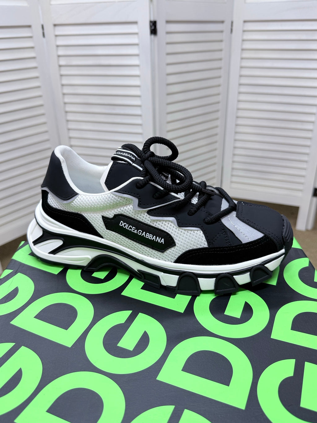 Dolce & Gabbana DG Silk Calfskin & Nubuck Casual Sneakers