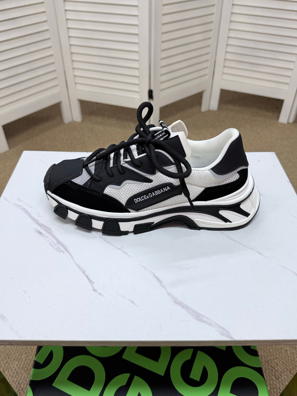 Dolce & Gabbana DG Silk Calfskin & Nubuck Casual Sneakers