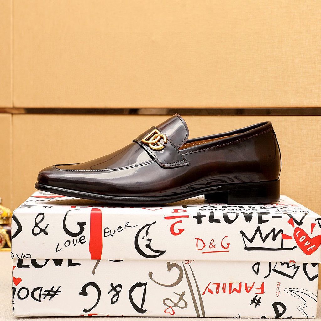 Dolce & Gabbana DG Men's Dress Shoes in Italian Patent Calfskin