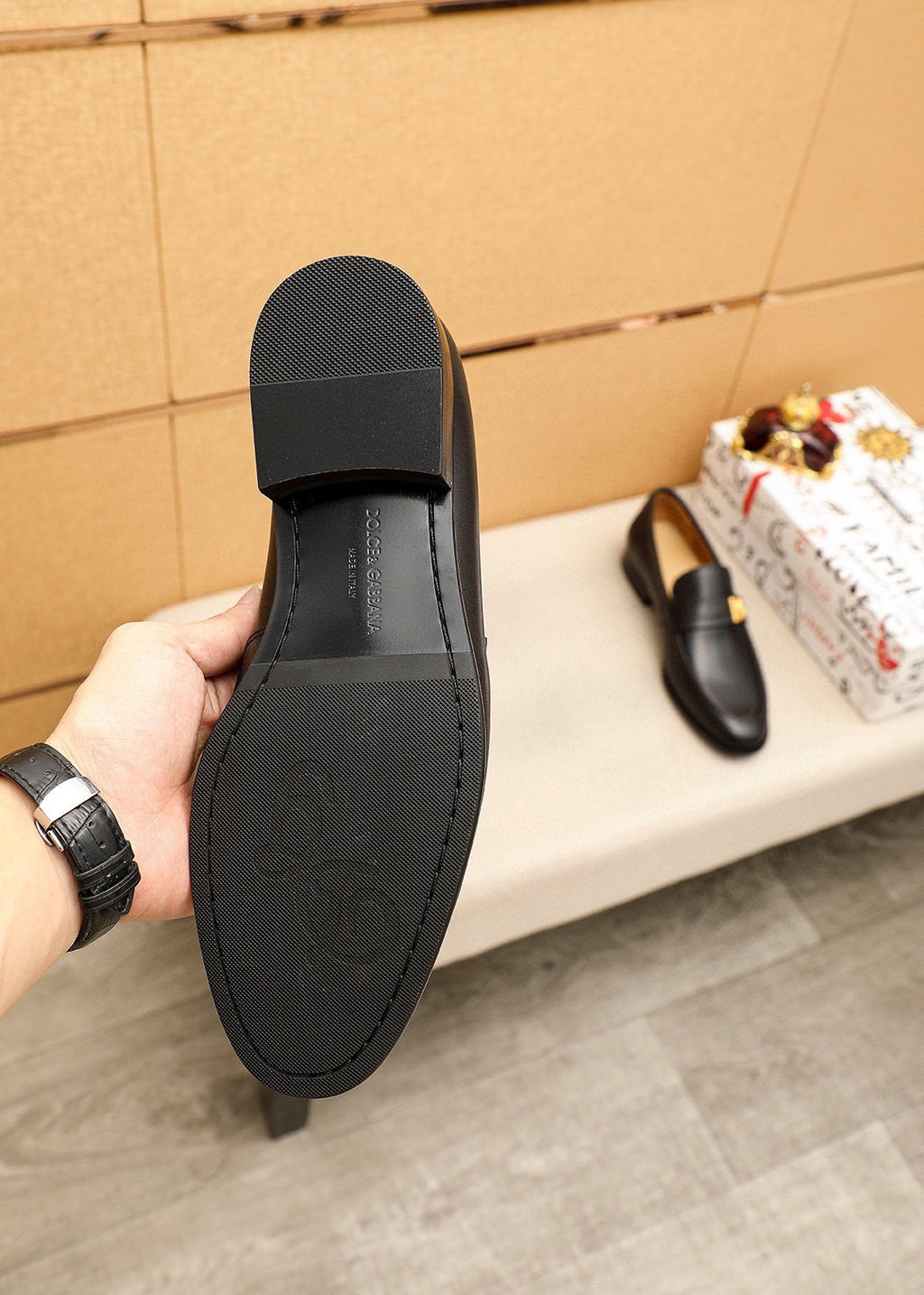 Dolce & Gabbana DG Men's Italian Calfskin Dress Shoes