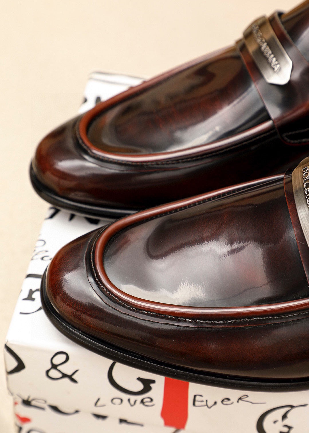 Dolce & Gabbana DG Men's Dress Shoes in Italian Patent Calfskin