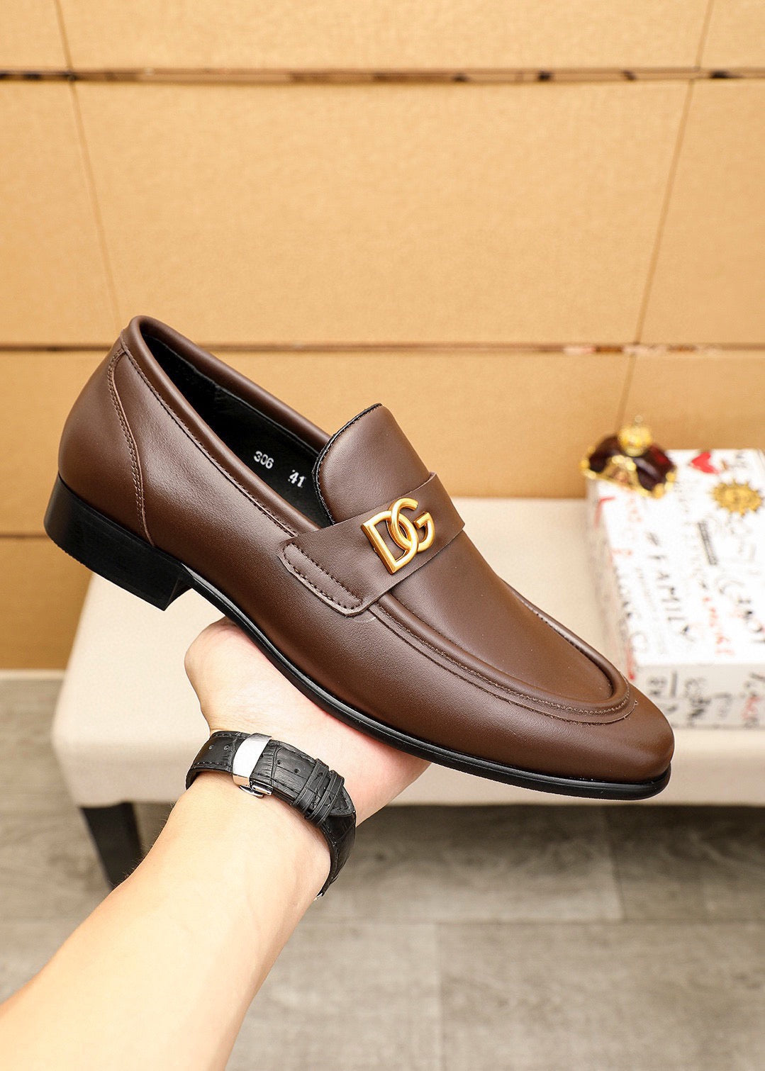 Dolce & Gabbana DG Men's Italian Calfskin Dress Shoes