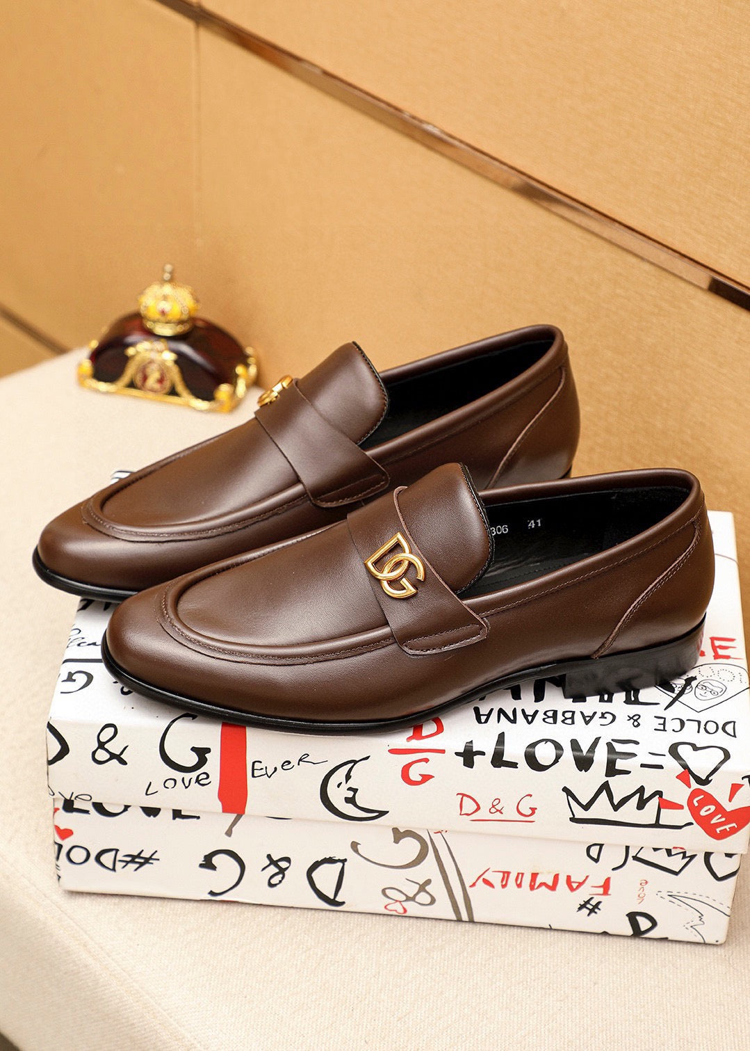 Dolce & Gabbana DG Men's Italian Calfskin Dress Shoes