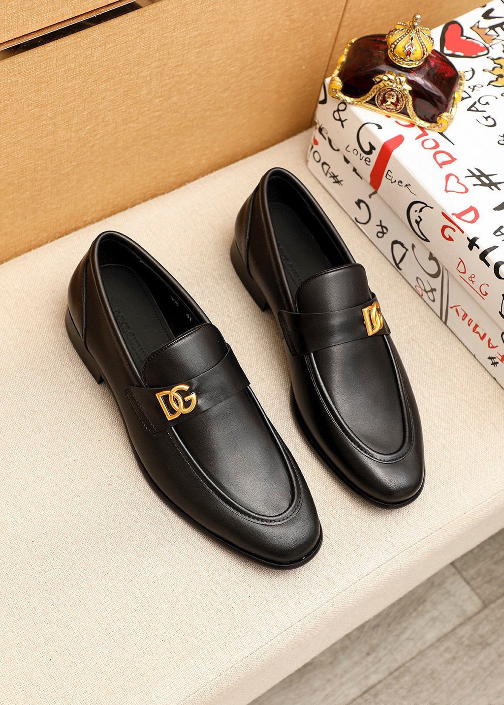 Dolce & Gabbana DG Men's Italian Calfskin Dress Shoes