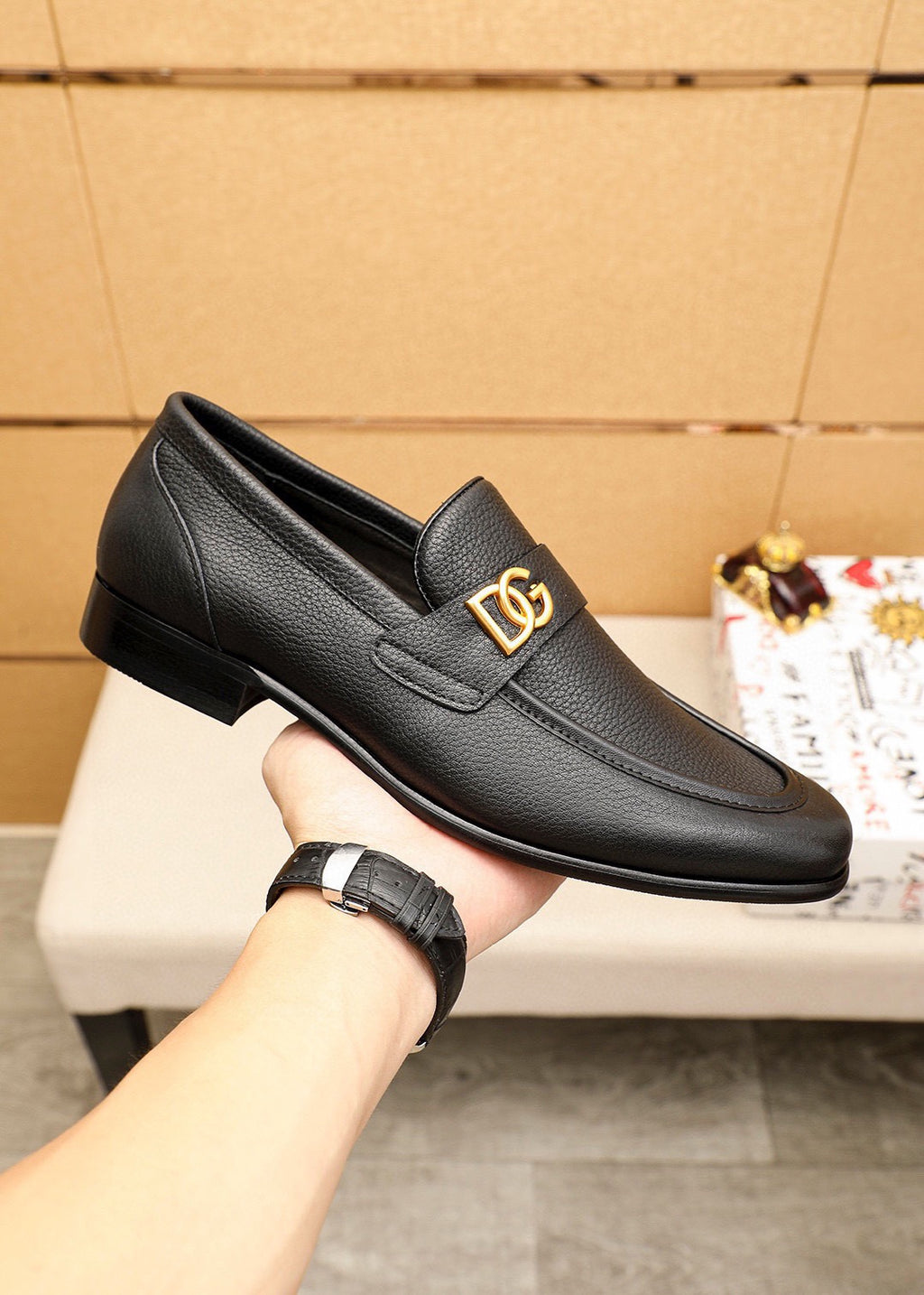 Dolce & Gabbana DG Men's Italian Calfskin Dress Shoes