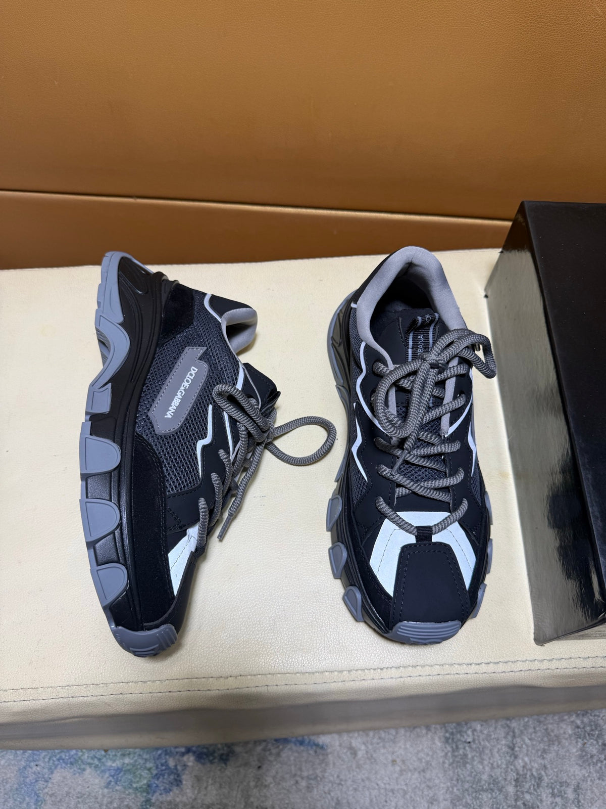 Dolce & Gabbana DG Men's Multi-Panel Silk Casual Sneakers