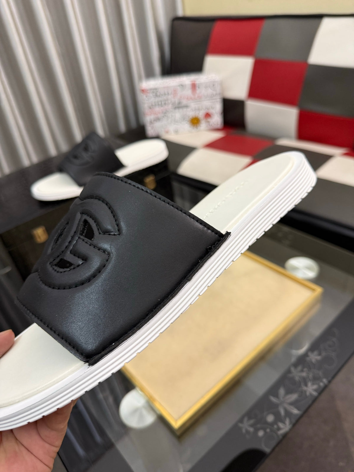 Dolce & Gabbana DG Men's PVC Slides with Molded TPU Sole