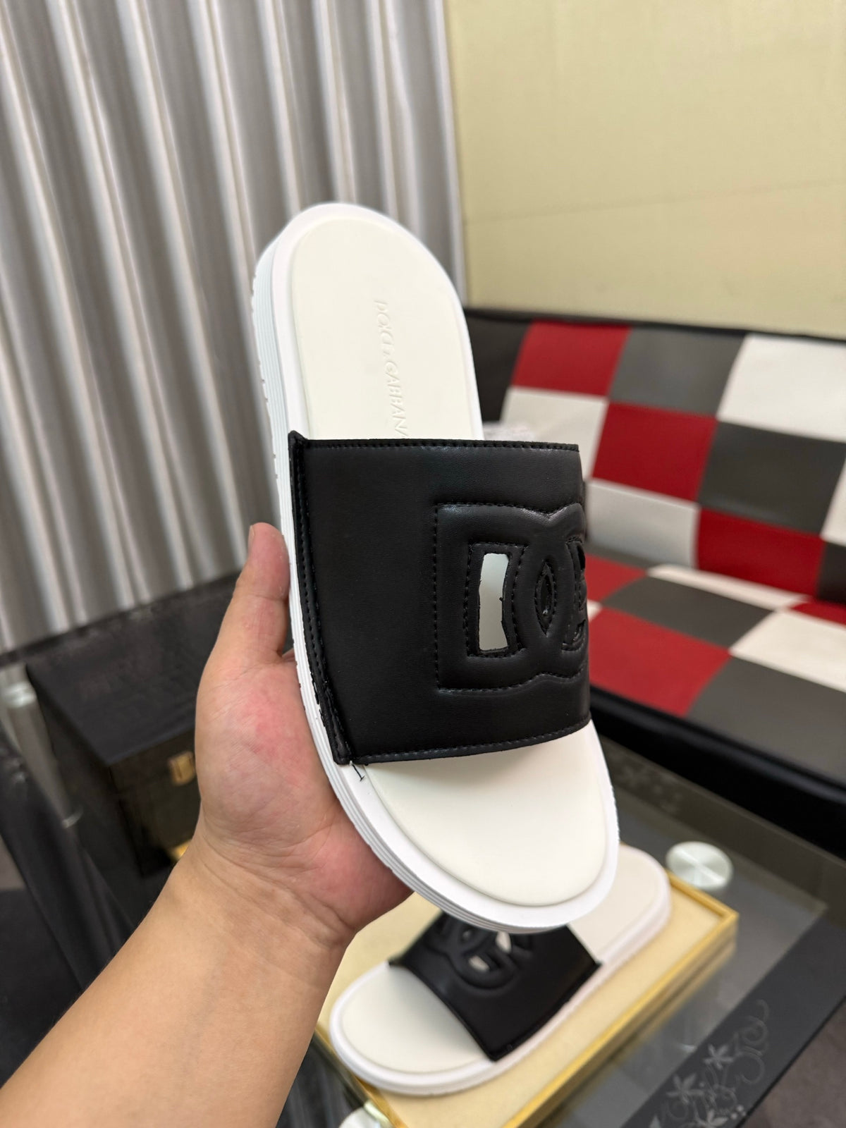 Dolce & Gabbana DG Men's PVC Slides with Molded TPU Sole
