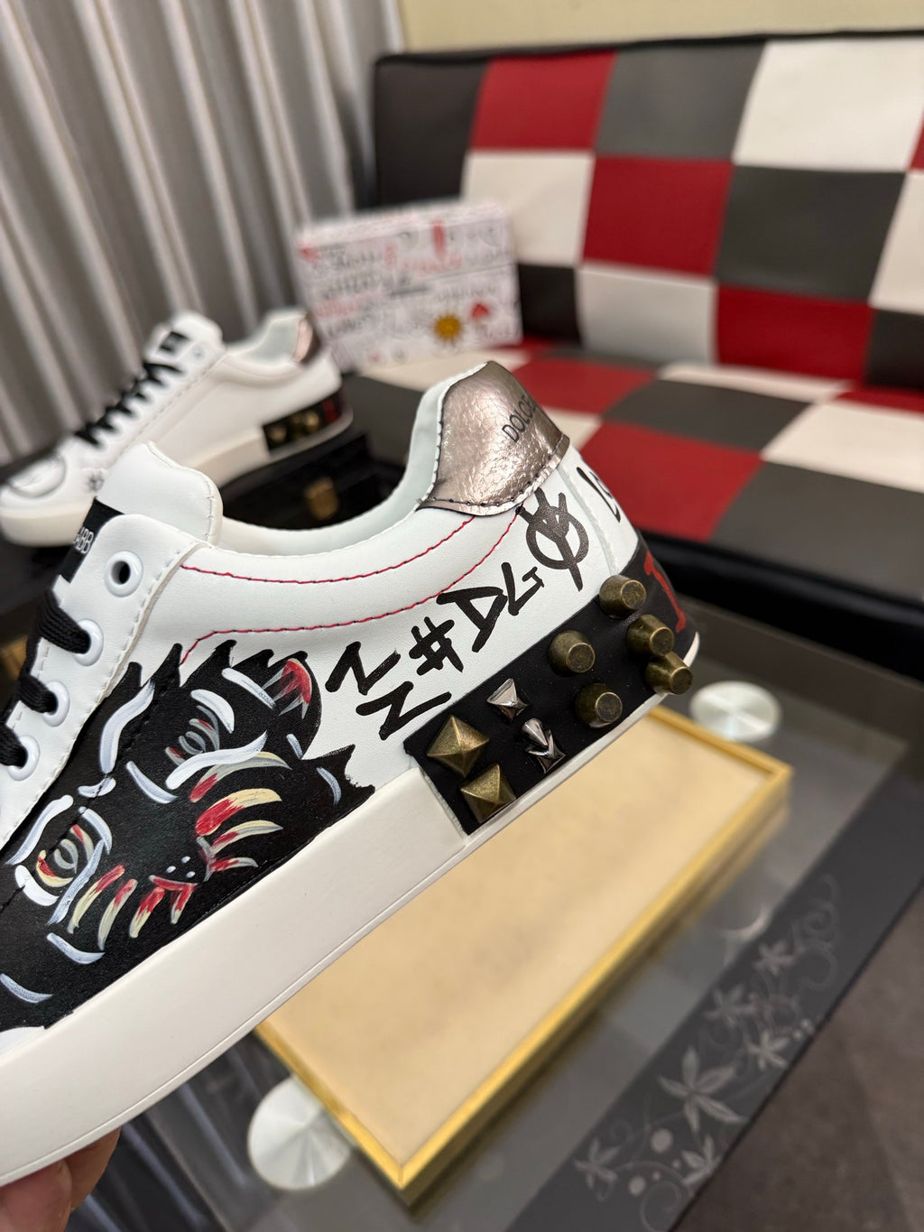 Dolce & Gabbana DG Silk Calfskin & Nubuck Casual Sneakers