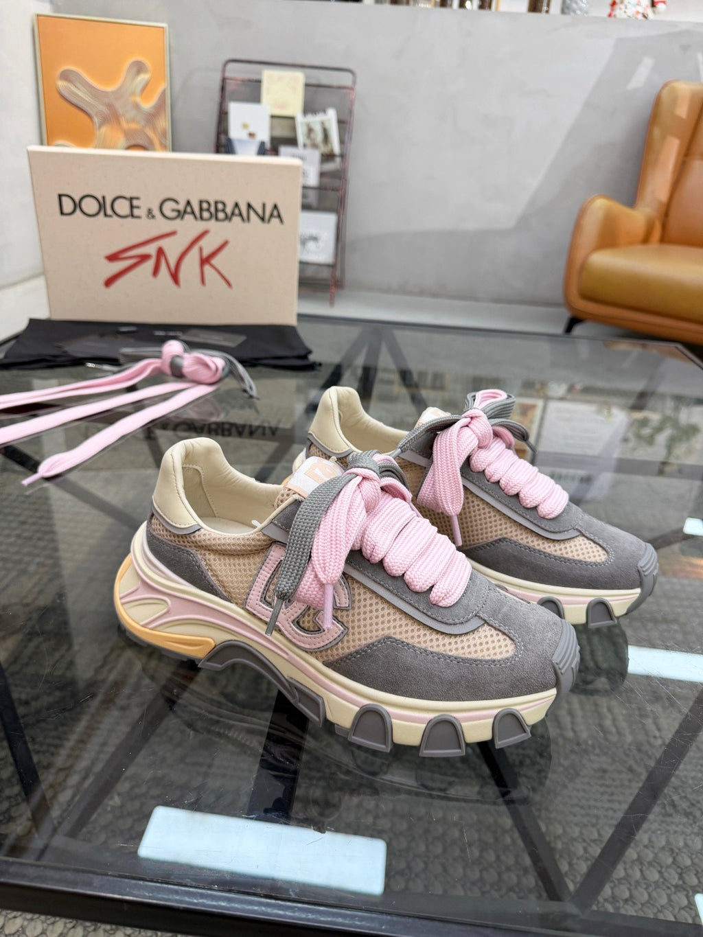 Dolce & Gabbana DG Couple's Oxford & Lace Sneakers