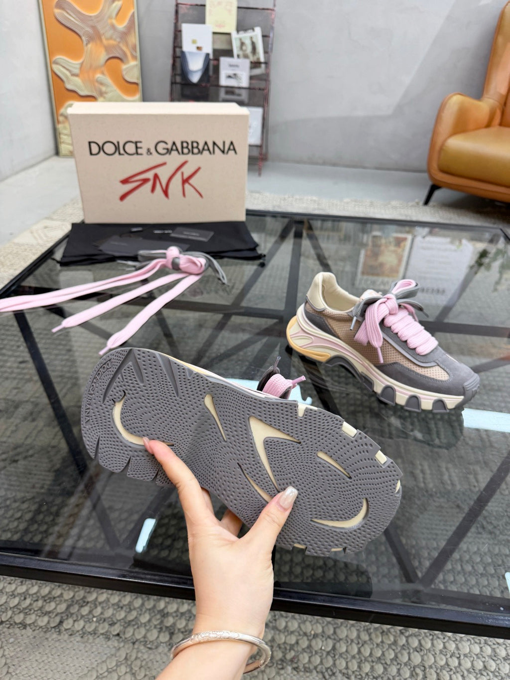 Dolce & Gabbana DG Couple's Oxford & Lace Sneakers