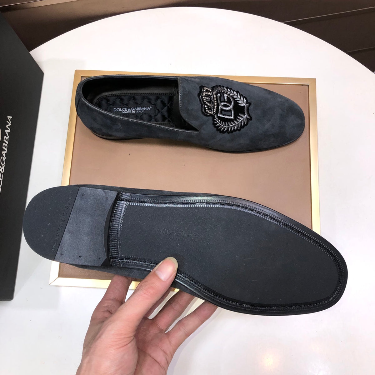 Dolce & Gabbana DG Men's Italian Calfskin Dress Shoes