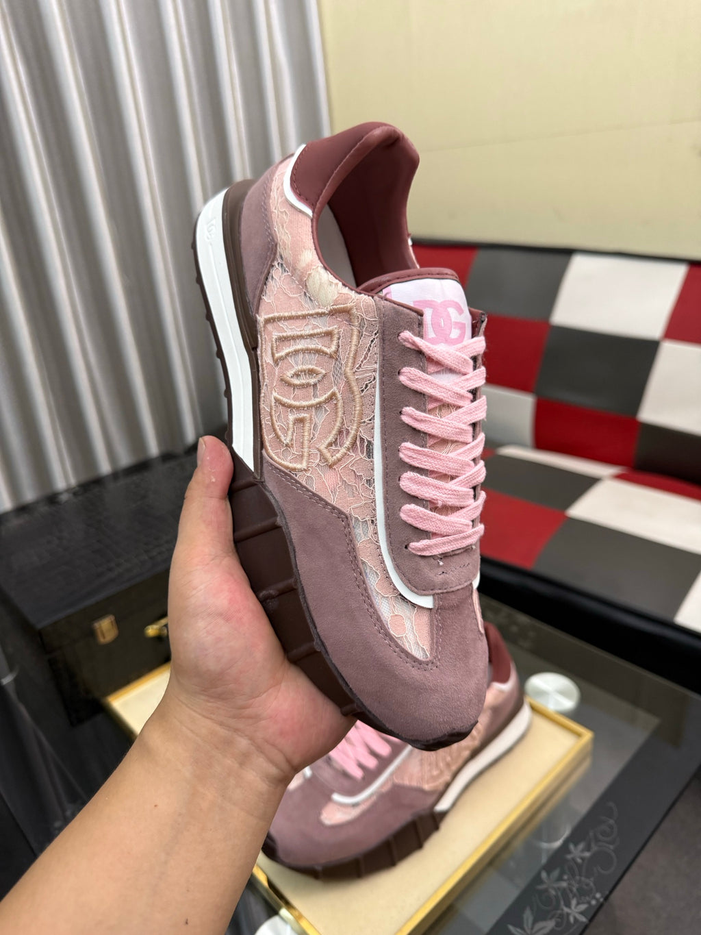 Dolce & Gabbana DG Silk Calfskin & Nubuck Casual Sneakers
