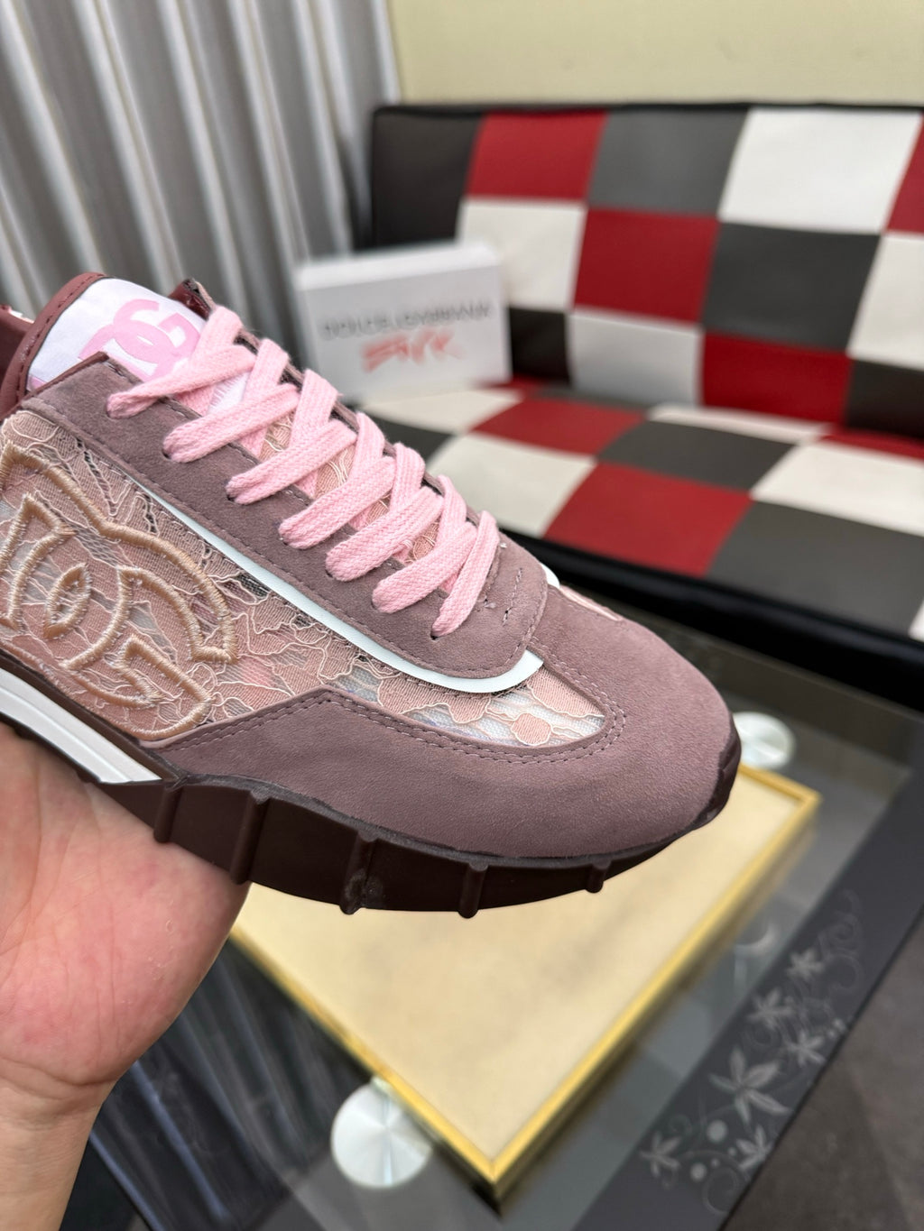 Dolce & Gabbana DG Silk Calfskin & Nubuck Casual Sneakers