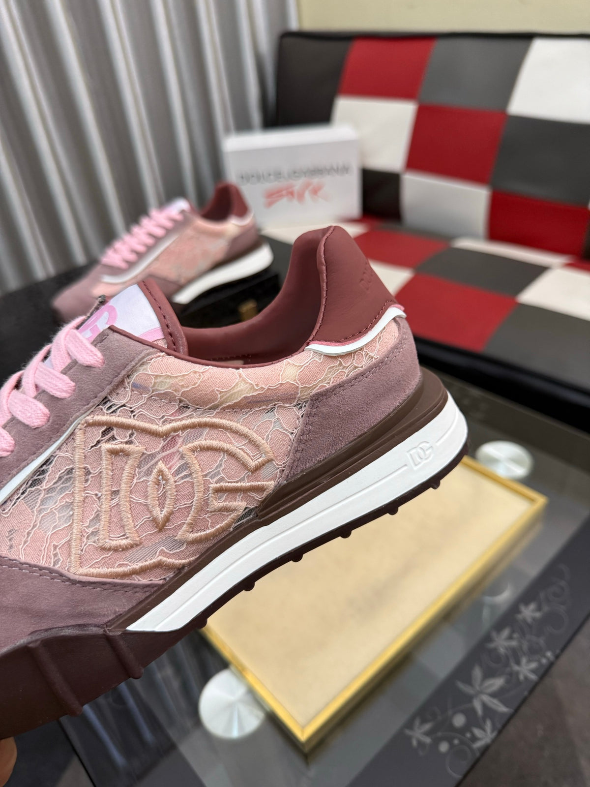 Dolce & Gabbana DG Silk Calfskin & Nubuck Casual Sneakers