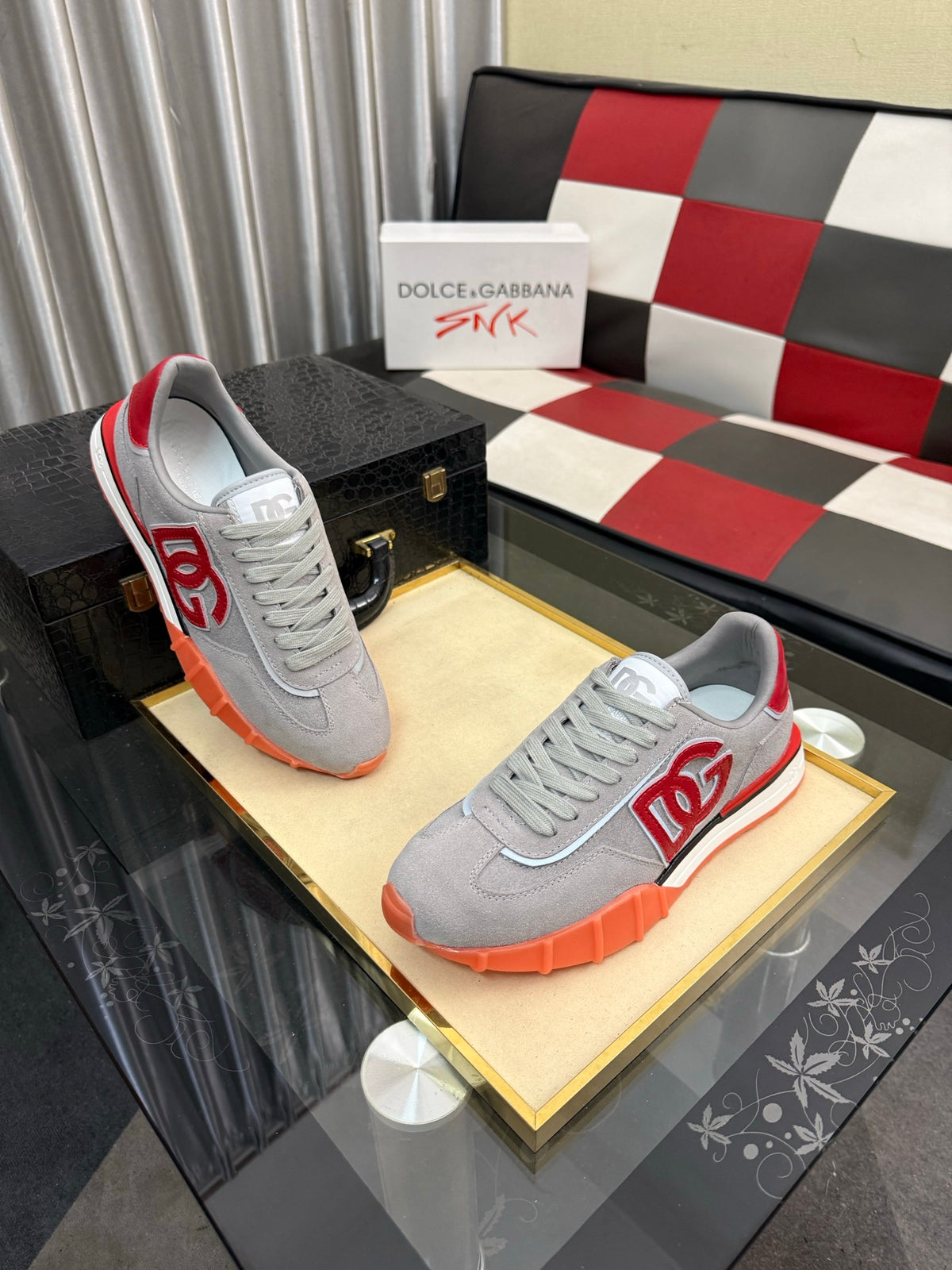 Dolce & Gabbana DG Silk Calfskin & Nubuck Casual Sneakers