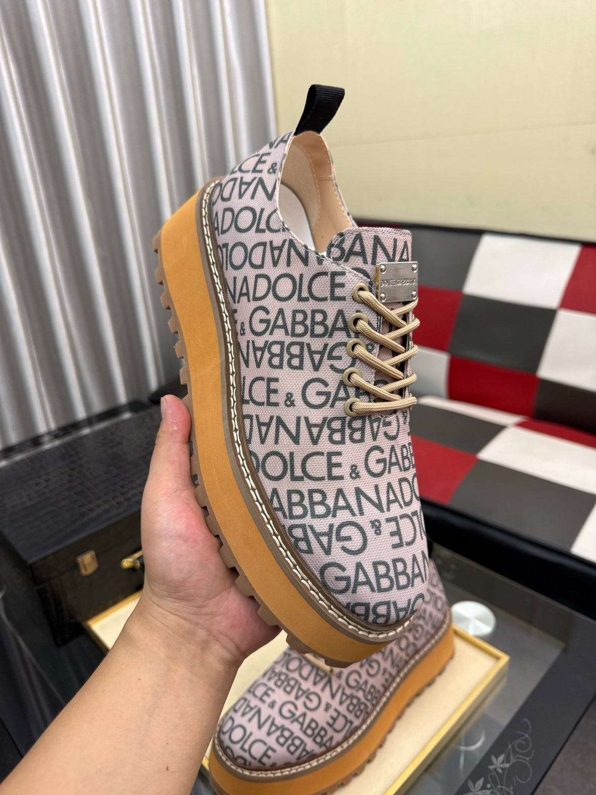 Dolce & Gabbana DG Silk Calfskin & Nubuck Casual Sneakers
