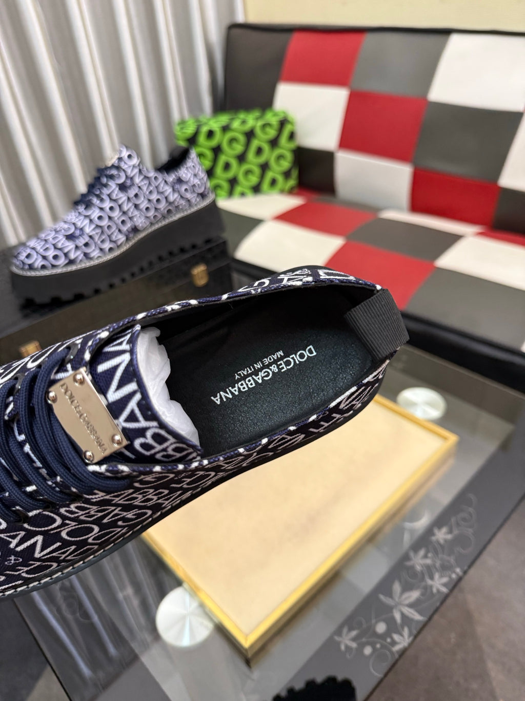 Dolce & Gabbana DG Silk Calfskin & Nubuck Casual Sneakers