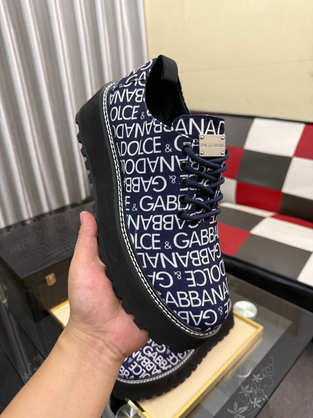 Dolce & Gabbana DG Silk Calfskin & Nubuck Casual Sneakers