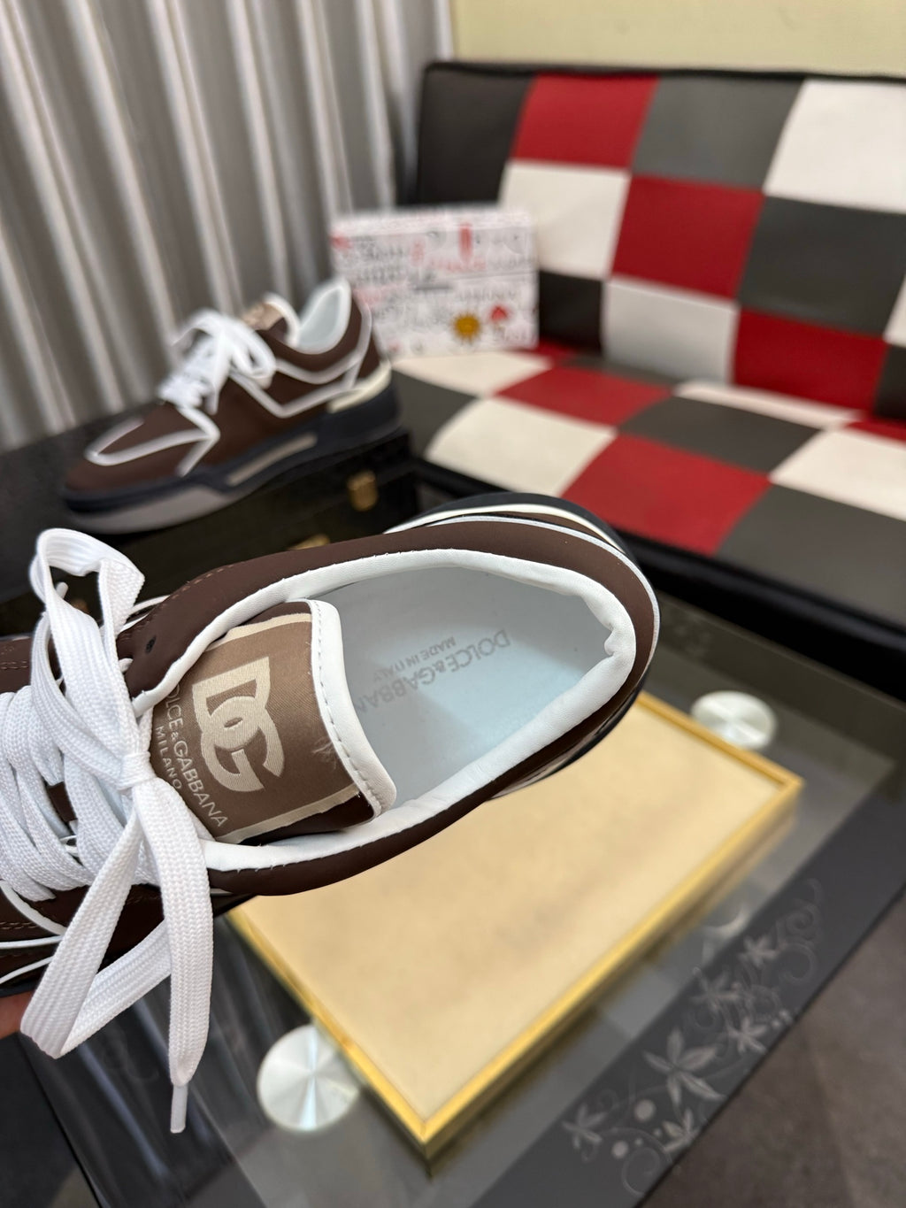 Dolce & Gabbana DG Silk Calfskin & Nubuck Casual Sneakers