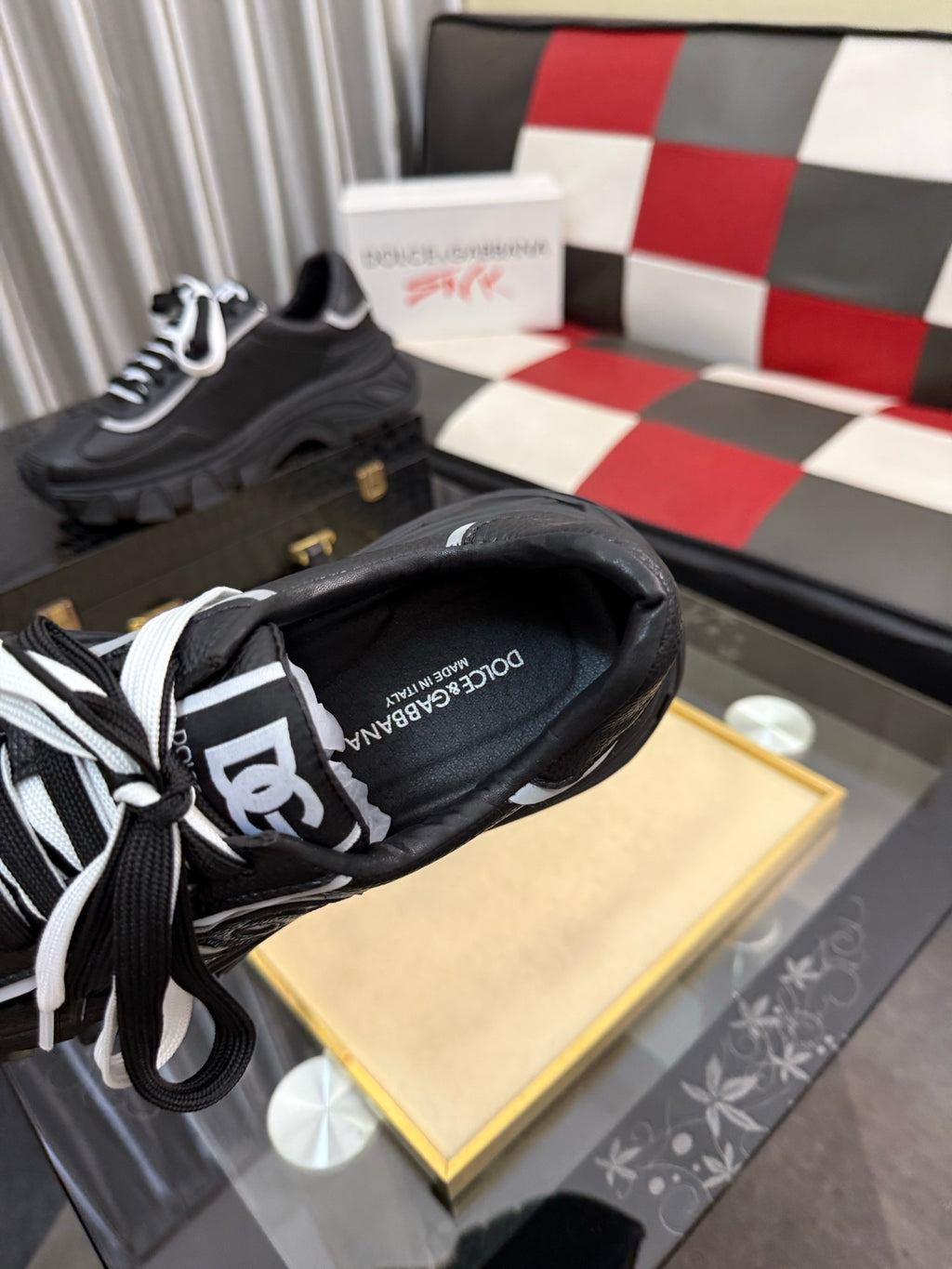 Dolce & Gabbana DG Silk Calfskin & Nubuck Casual Sneakers