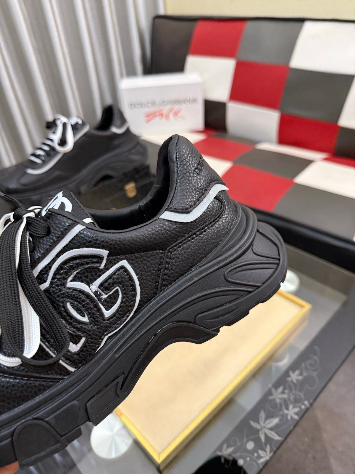 Dolce & Gabbana DG Silk Calfskin & Nubuck Casual Sneakers