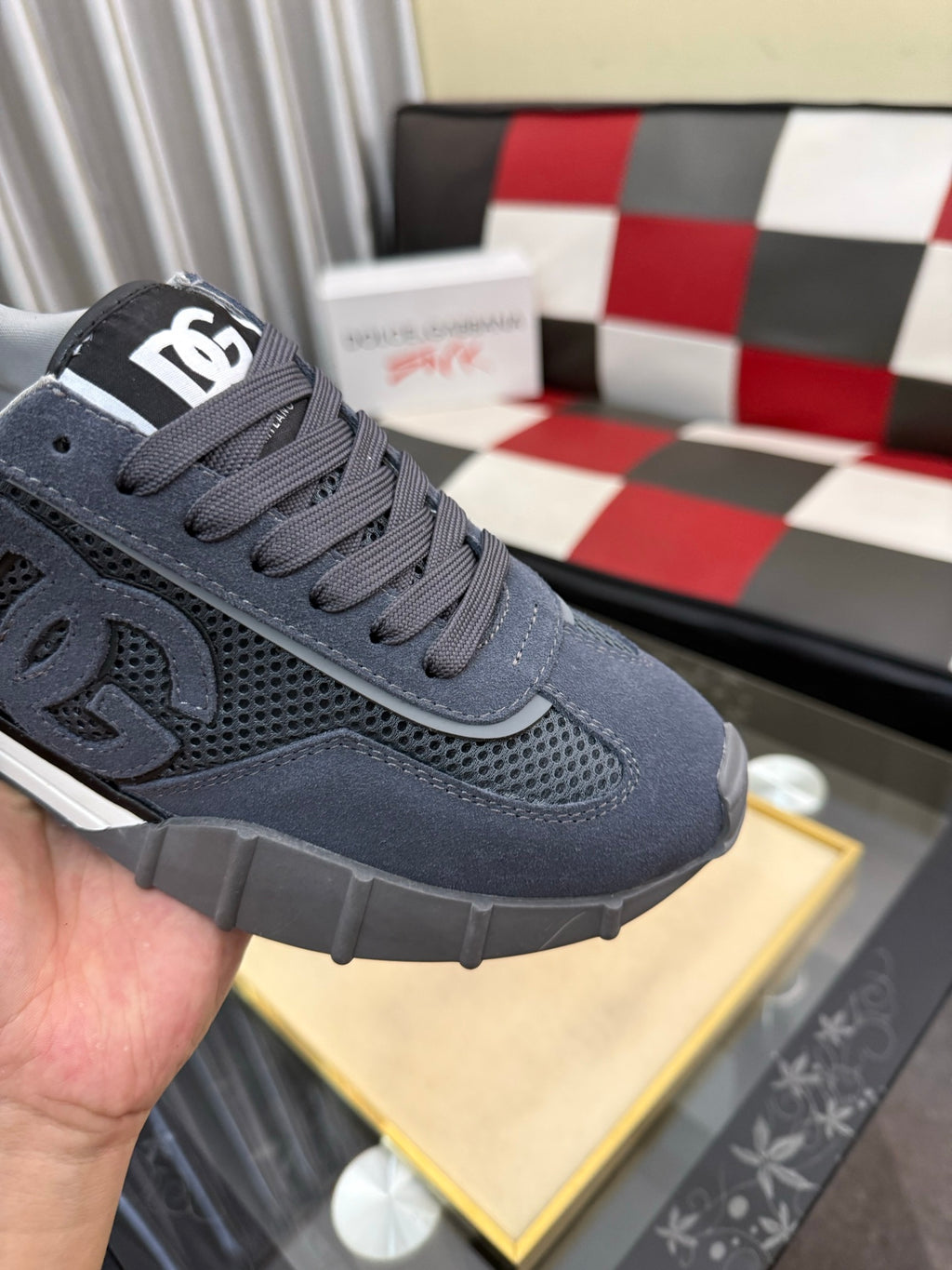 Dolce & Gabbana DG Silk Calfskin & Nubuck Casual Sneakers