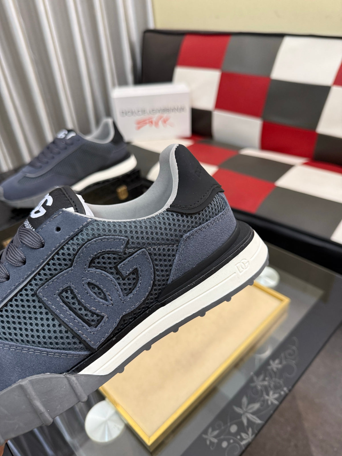 Dolce & Gabbana DG Silk Calfskin & Nubuck Casual Sneakers
