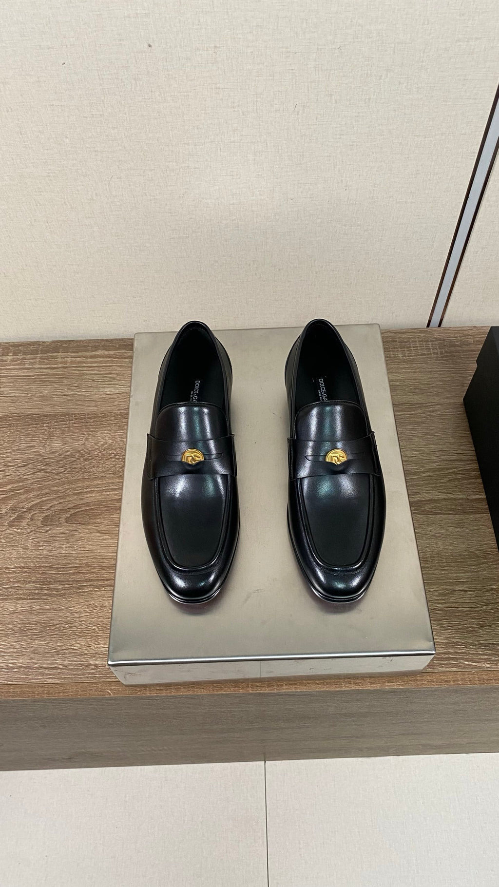 Dolce & Gabbana DG Men's Moccasin Loafers with Metal Horsebit