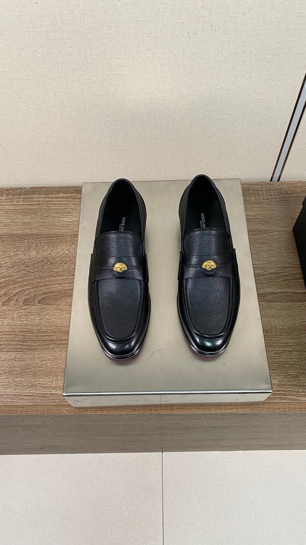 Dolce & Gabbana DG Men's Moccasin Loafers with Metal Horsebit