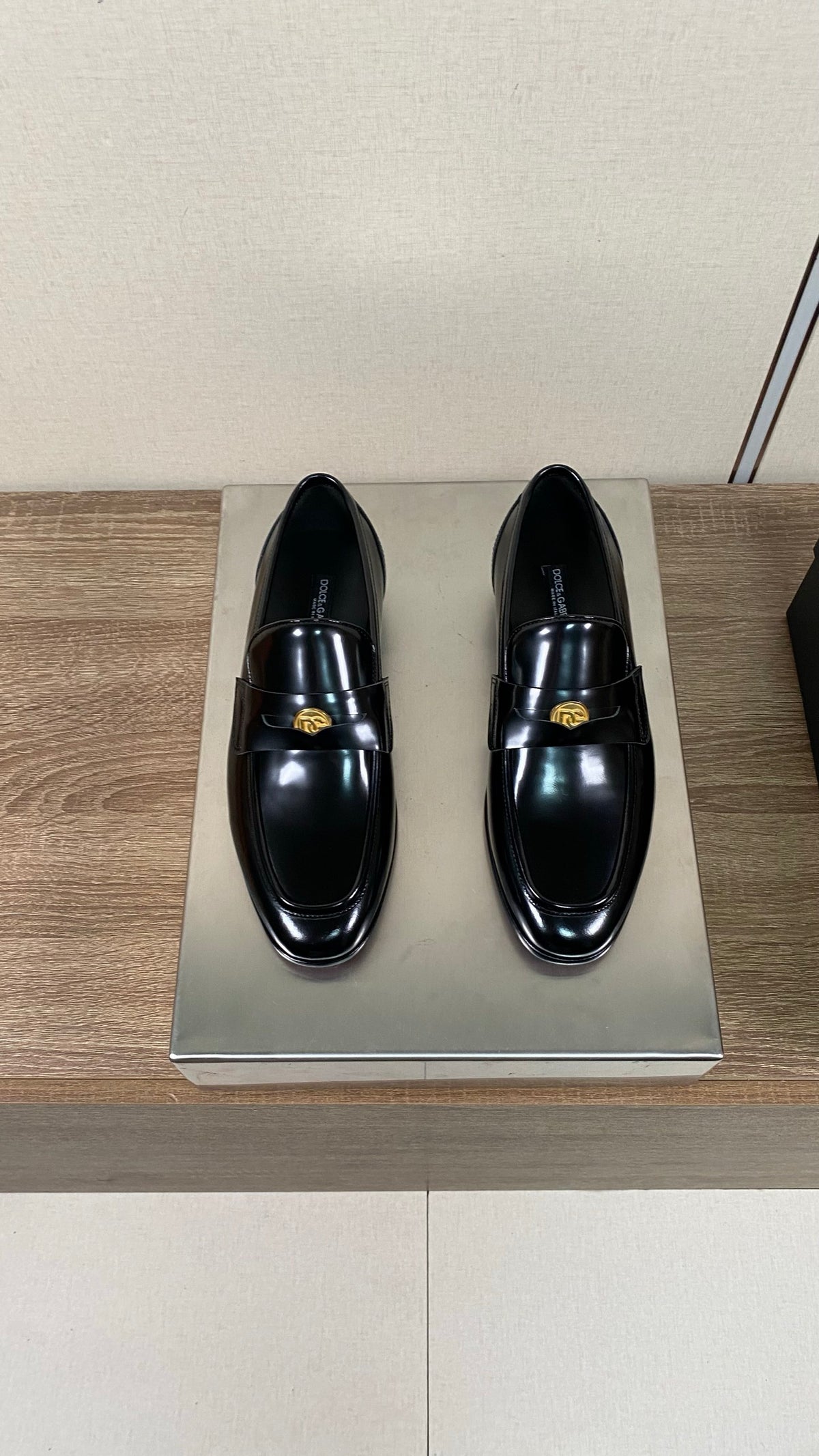 Dolce & Gabbana DG Men's Moccasin Loafers with Metal Horsebit